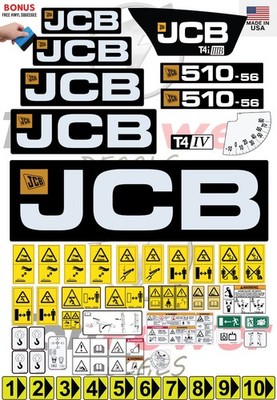 Fits JCB 510-56 (T4i IIIB) Decal Kit-Telescopic forklift 3M VINYL/FREE SHIPPING