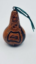 Handmade/Handpainted Gourd Shaker Ornament Made In Peru 4  