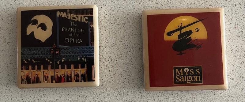 Vintage PHANTOM OF THE OPERA + MISS SAIGON Broadway Magnet Bundle