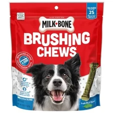 Milk-Bone Brushing Chews Daily Dental Fresh Mint Flavor Dog Treats- S/M - 19.6oz