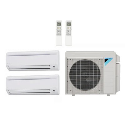 Daikin 2-Zone 21 SEER2 Ductless Mini Split Heat Pump 2MXM18 12K+12K