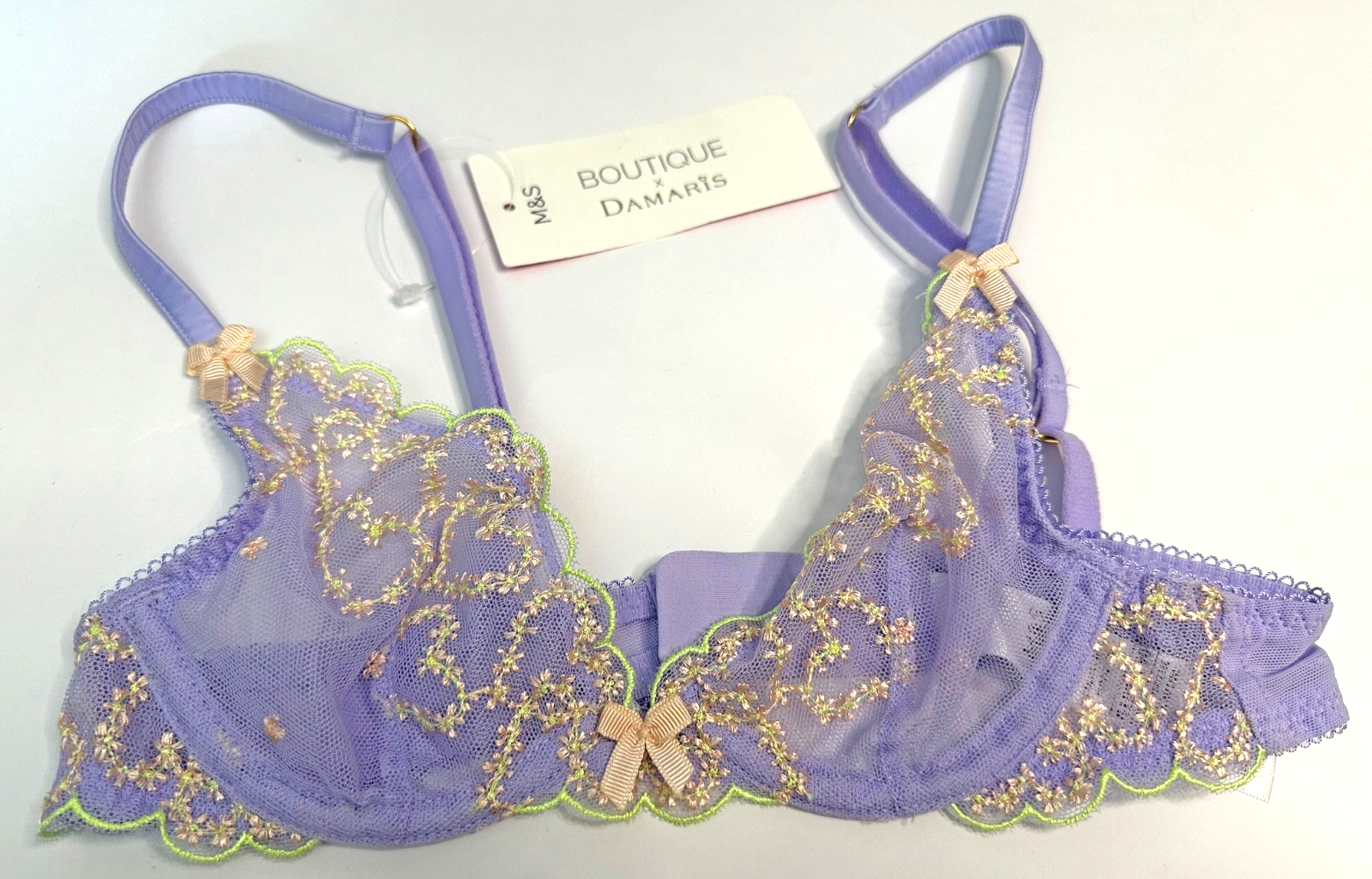 New! M&S Boutique X Damaris Marks & Spencer 30A lilac mix non-padded plunge bra