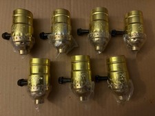 7 NOS New Old Stock Leviton Turn Knob Electric Sockets Aluminum Body 3 Way