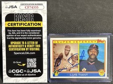 1983 Topps #179 Luis Tiant IP Auto JSA Authentic