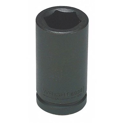 Wright Tool 69118 3/4 In Drive Impact Socket Deep Socket,  Black Oxide,  Steel,
