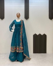 New Bollywood Presenting Heavy Chinnon Silk Top Palazzo With Dupatta For Party