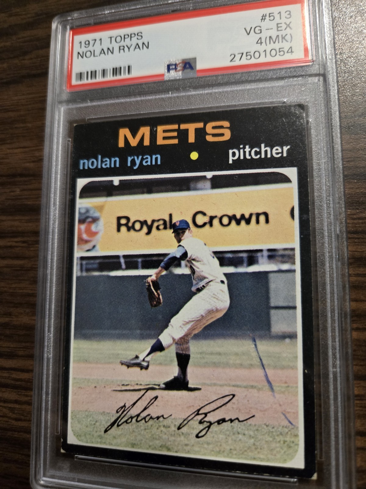 Nolan Ryan 1971 Topps PSA 4(MK) #513 New York Mets