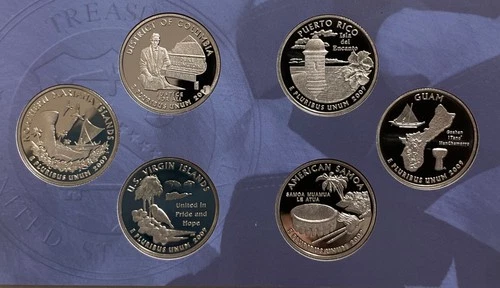 2009~S~ Proof State Quarters 6 Clad Proof Coins No Lens Or COA US Mint Coin Set
