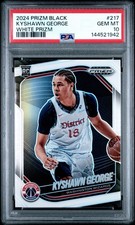PSA 10 2024 Prizm Black Kyshawn George Rookie #217 White Silver Prizm /175 POP/5