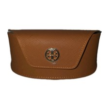 Orange TORY BURCH Sunglass Case Pouch Flip Cover Gold Logo w/Seal Protector NEW