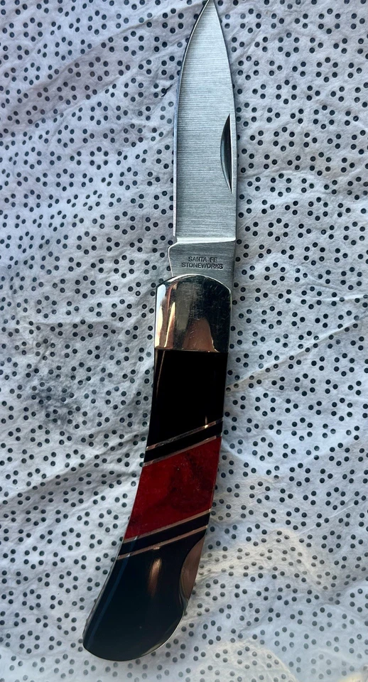 Santa Fe Stoneworks Pocket Knife Coral Mammoth Pattern - Image 2 of 3