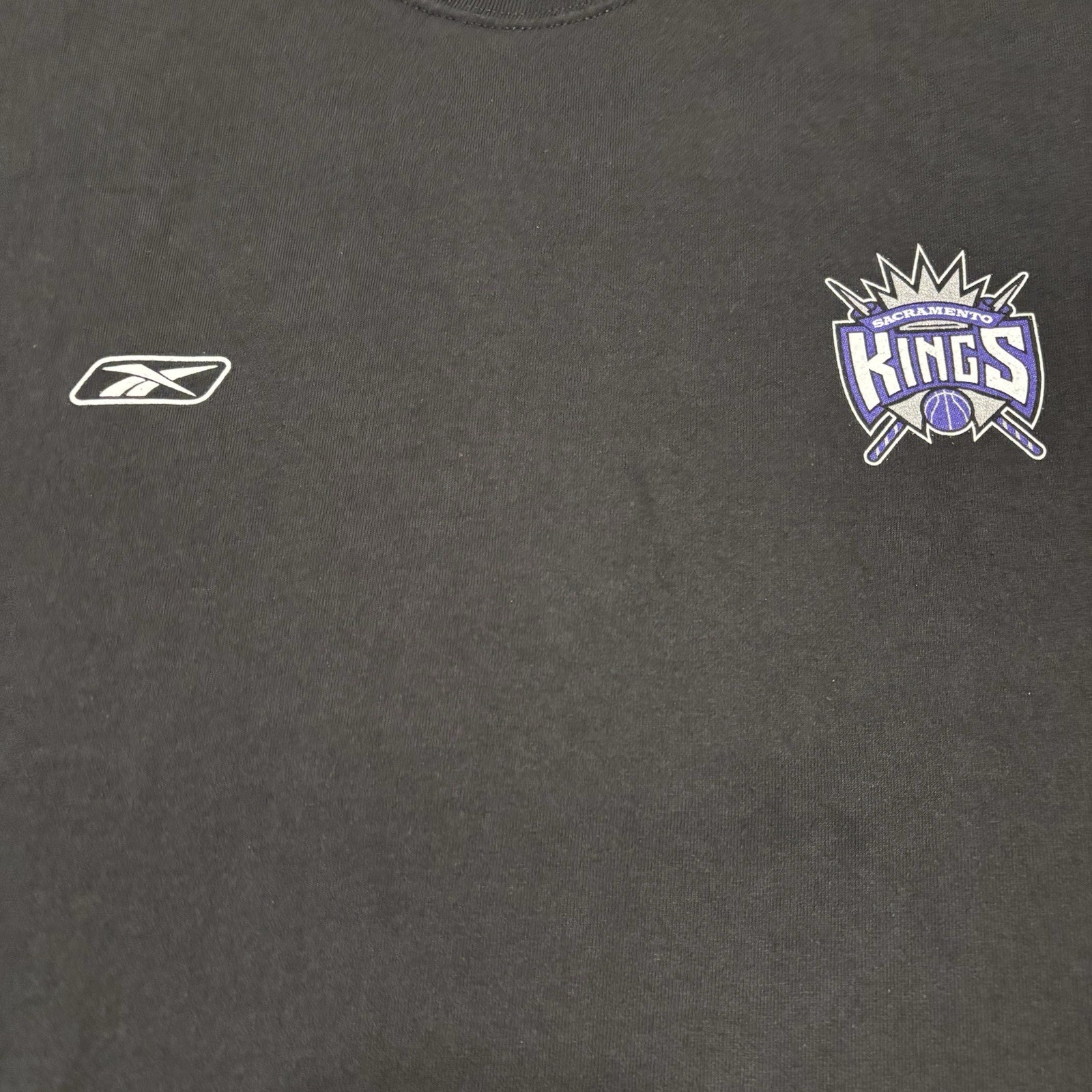 Vintage Reebok Sacramento Kings T-Shirt Mens Large Black NBA Basketball Sports thumbnail 2