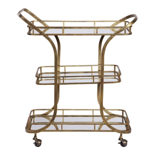 Uttermost Stassi Gold Serving Cart - Picture 1 of 1