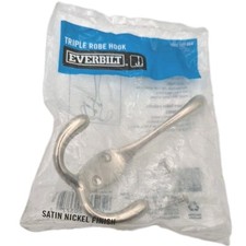 Everbilt Triple Robe Hook Satin Nickel 20377