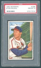 1952 Bowman #196 Stan Musial PSA 8 St Louis Cardinals HOF 