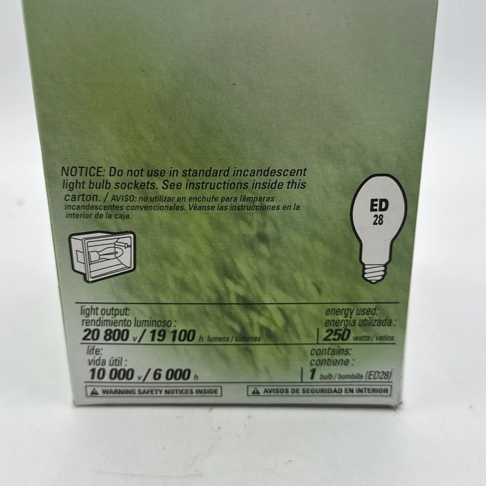 GE 250w Clear Multi-Vapor Metal Halide Lamp Metal Halide M58/E Ballast ED28 - Image 2 of 4
