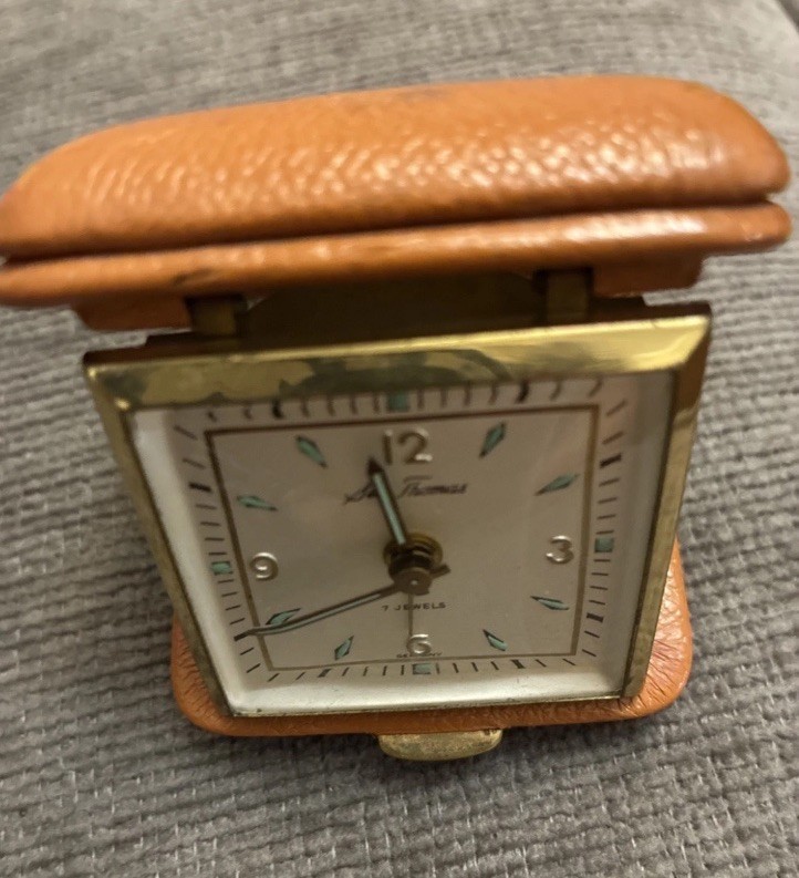 Vintage Seth Thomas Travel Alarm Clock Made In Germany ca. 1950 s FAST SHIP photo Vintage Seth Thomas Travel Alarm Clock Made In Germany ca. 1950 s FAST SHIP featured image