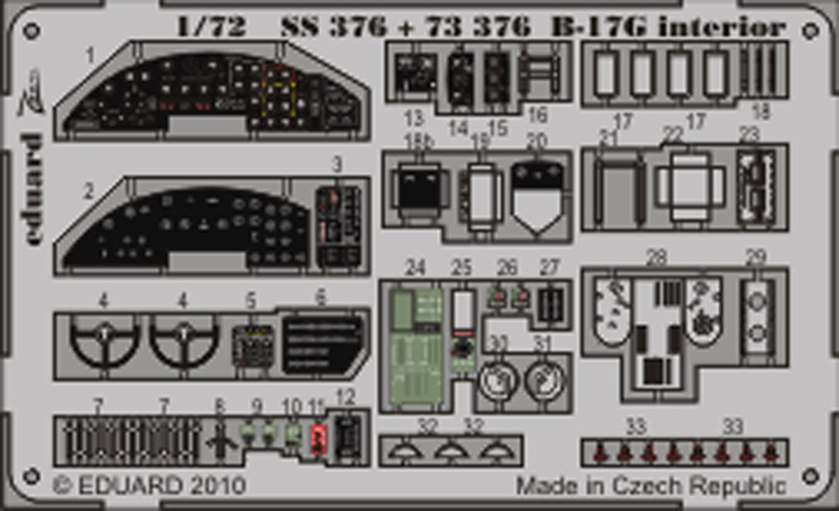 Eduard Accessories Ss376 - 1:72 B-17G Interior S. A. For Revell - Edging Kit -