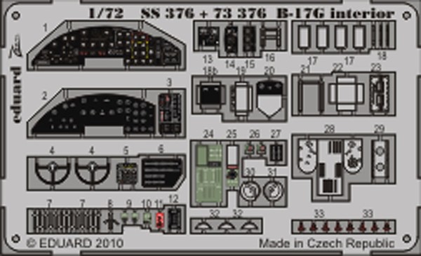 Eduard Accessories Ss376 - 1:72 B-17G Interior S.A. For Revell - ÄTzsatz - Neu-image