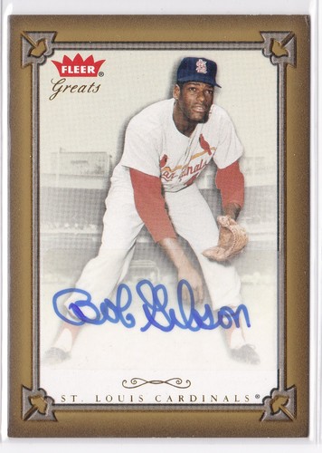Bob Gibson #GBA-BG 2004 Fleer Greats of the Game Autograph card