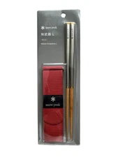 Snow Peak Wabuki Carry－On Chopsticks Red Silver Size L New