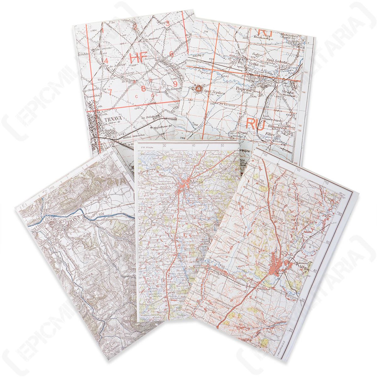 WW2 German Historical Folded Maps - Germany Military Army Gift New