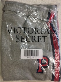 NEW VICTORIA'S SECRET Love PINK Slouchy Oversized Fit Campus Pants Gray L