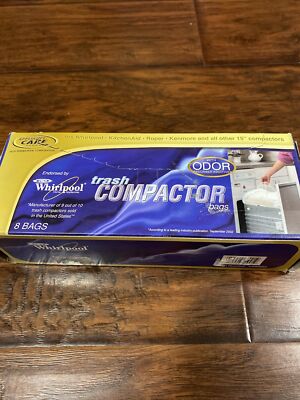 Whirlpool Trash Compactor Bags 8 Bags Brand New 15 Inch Compactors
