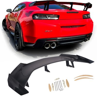 Rear Trunk Wing Spoiler For Chevy Camaro 16-23 ZL1 1LE Style Carbon Fiber