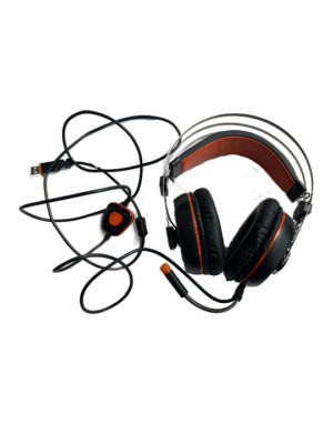 SADES A7 Gaming Headset   Red/Orange USB Wired (Used, One Unit)