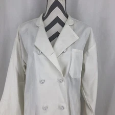 Uncommon Threads Working Wear Soft Knot Button Chef Coat Cook Jacket Unisex Med
