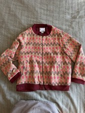Chloe Oliver Women Multicolor Abstract Full-zip Bomber Jacket Xl Anthropologie