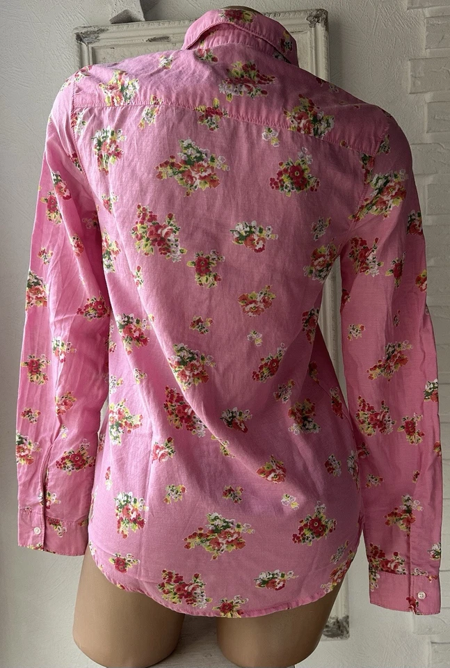 SPRINGFIELD Damen Langarm Baumwolle-Viskose Blumen-Muster-Bluse Geblümt -Gr. 36 - Bild 4 von 4