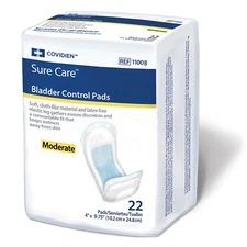 Surecare Bladder Control Pad 9.75'' Length Moderate Absorbency Unisex -22/Bag