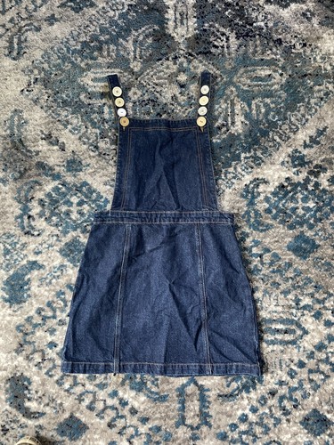 Top shop Overall Dress Denim Size 8 