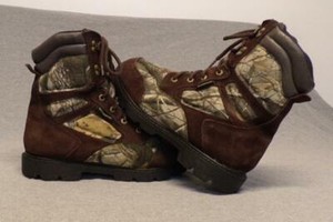 Herman Survivor Leather Camo Insulated Water Proof Hunting boots men's 9D/M 