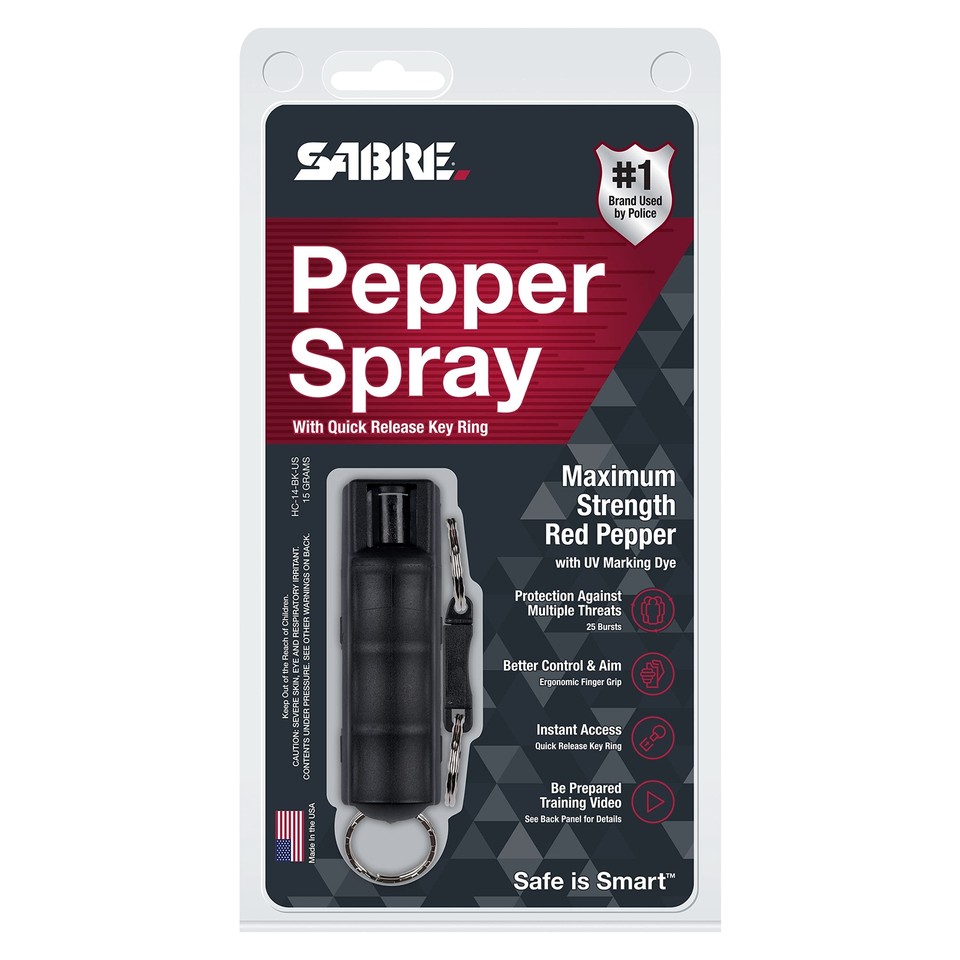 SABRE Pepper Spray, Maximum Police Strength OC Spray, Quick Release