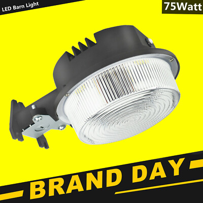 LED Barn Yard Street Outdoor Security Light Dusk to Dawn 75Watt Flood Light IP65