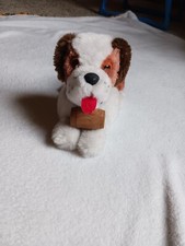 Vintage Dakin 1977 St. Bernard With Wood Barrel