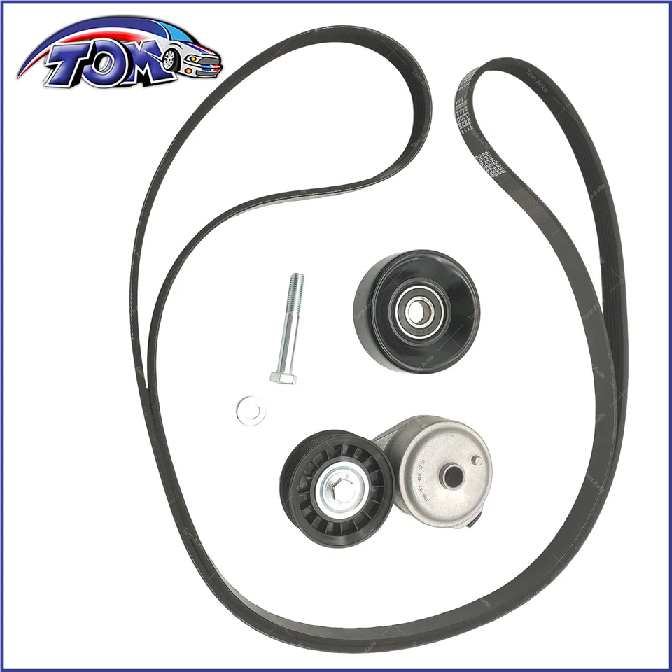 Kit de polea tensora de correa Serpentine para 92-14 Chevy C1500 Pickup Express GMC Foto 3 de 4