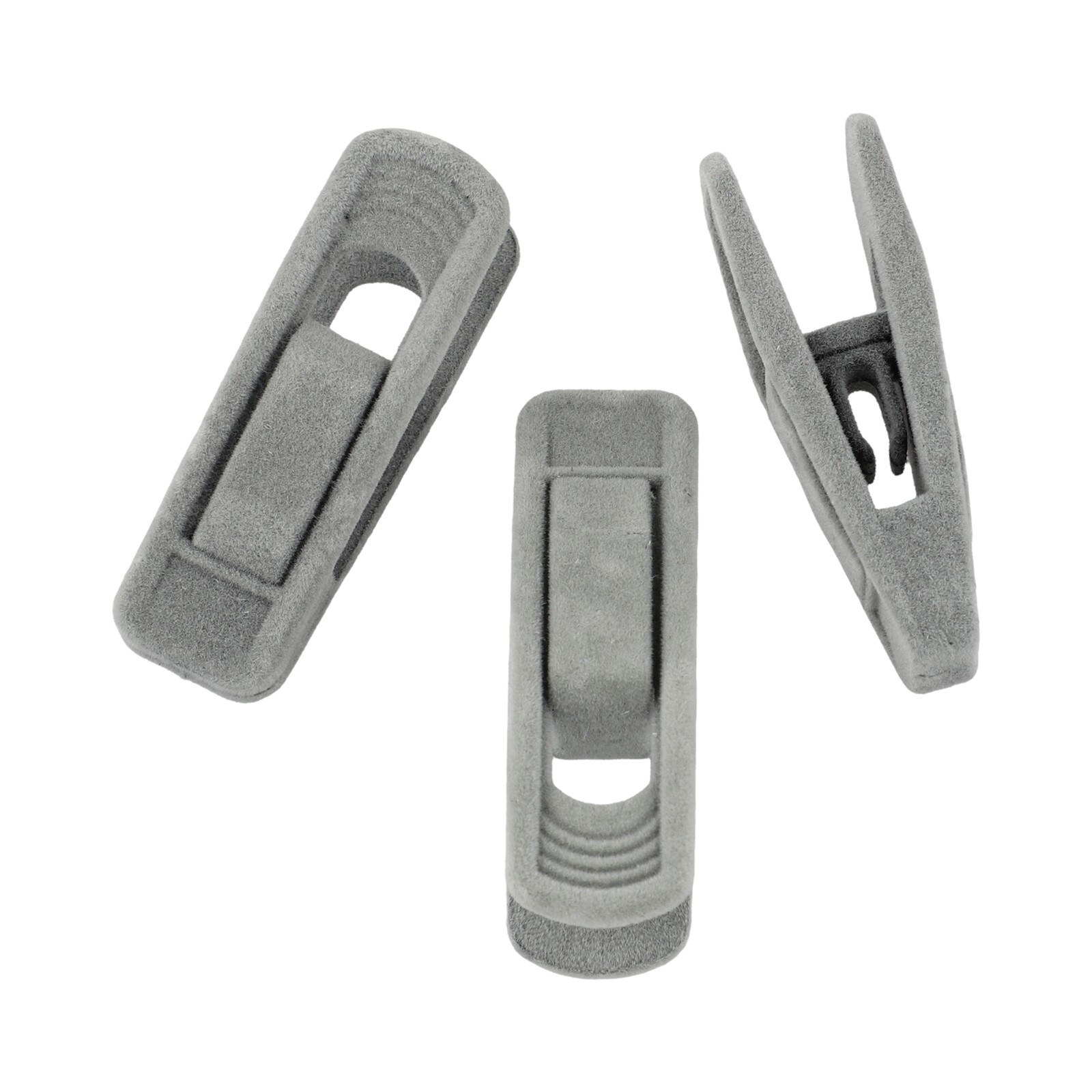 Durable Velvet Hangers Clips for Flocked Trouser Coat Clothes Pant