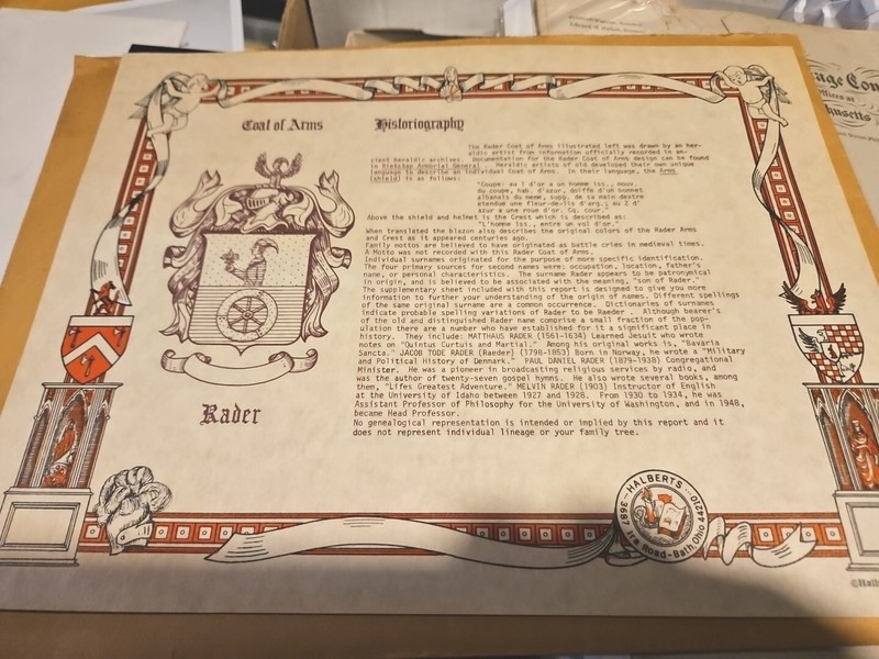 RADER - Coat of Arms - Historiography from Halberts