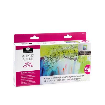 Royal & Langnickel Acrylfarbe Tinte Neon Farben Set 6 x 30ml