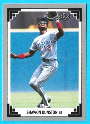 Shawon Dunston Chicago Cubs 1991 Leaf Series 1