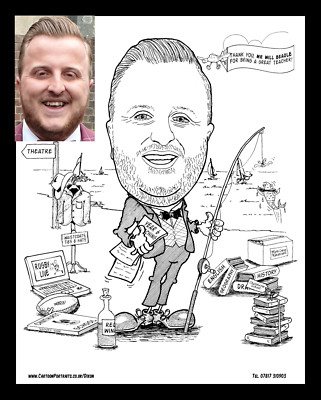 Maßgeschneidertes Cartoon Portrait - Besonderes Geschenk zum 50., 40., 21. Geburtstag, Jubiläumsgeschenk