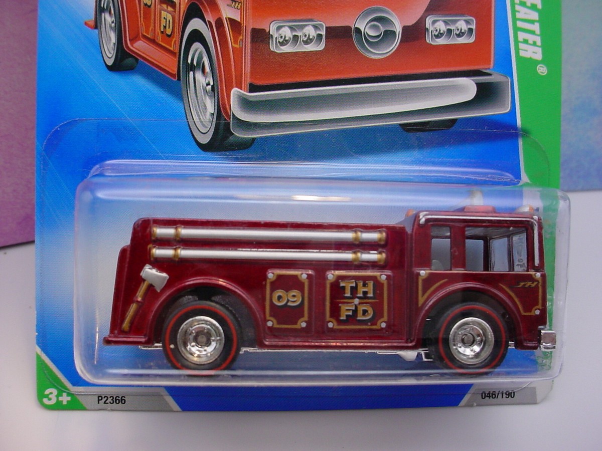 2009 Hot Wheels SUPER Treasure Hunt FIRE-EATER #46∞red fire