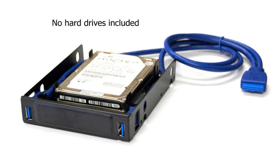 Bytecc U3-225 USB 3.0 Front Hub Bracket for Dual 2.5" HDD/SSD to 3.5" Tray - Image 3 of 3