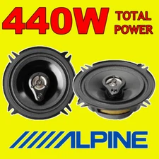 ALPINE 440W TOTAL POWER 3WAY 13cm/5.25" SXE/SXV CAR/VAN DOOR SHELF SPEAKERS