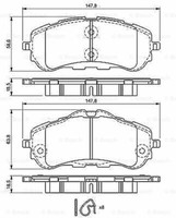 Bosch 4X BremsbeläGe Vorne Kit 0986494714