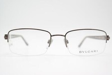 BULGARI 188 Bronze Brown Half-Rim Eyeglasses New